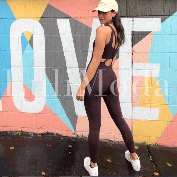 We Over Me Pants - Bandier We Over Me Flow Workout Bodysuit Charcoal